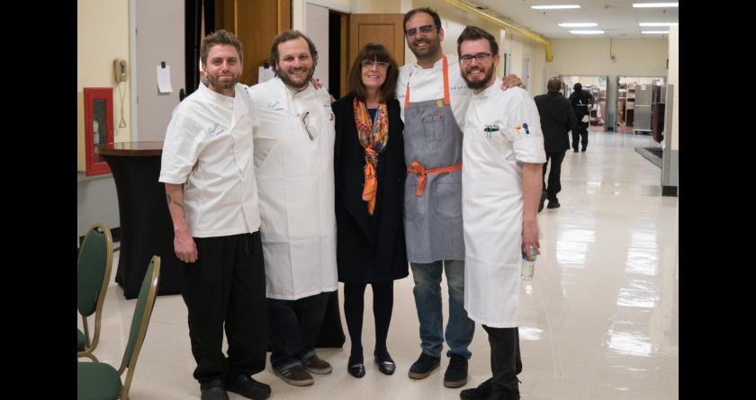Chefs Slater, Elon Shaya and assistants