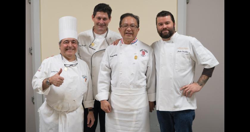 Chefs Andrea Apuzzo, Reggio, Frank Wong, Devillier