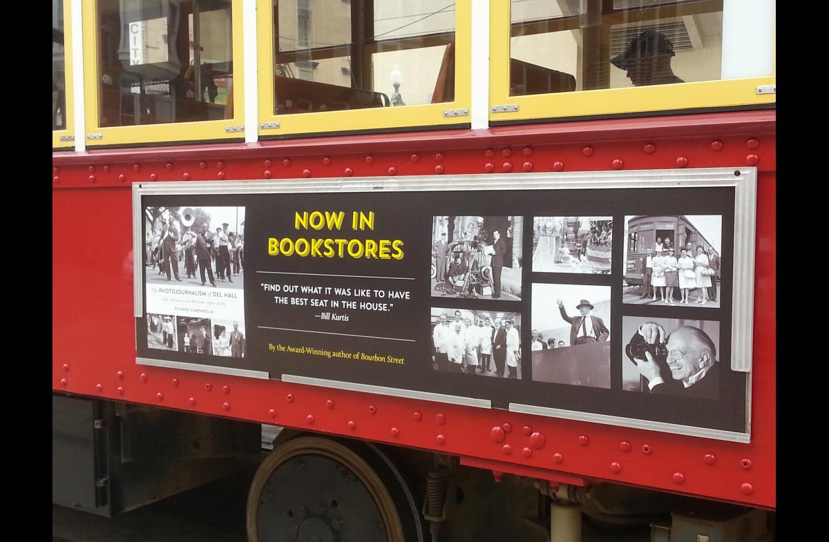 Book Ad on New Orleans Streetcar