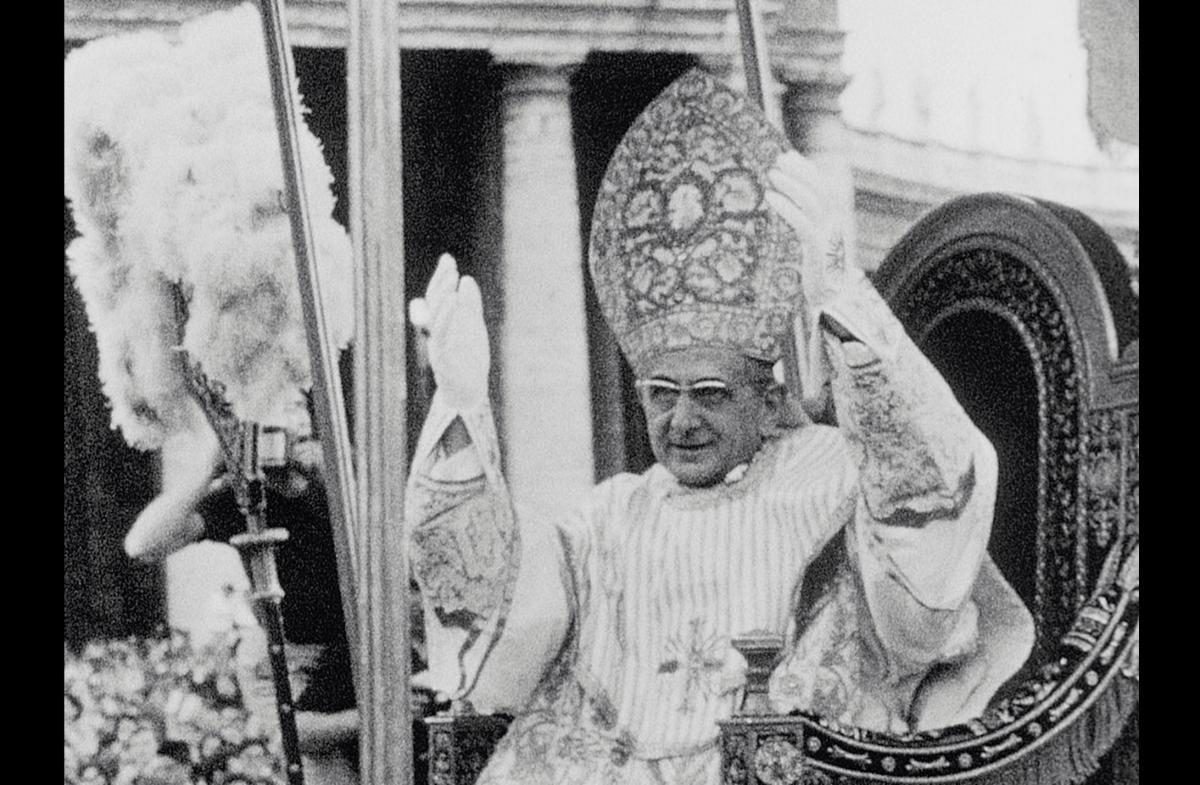 Coronation of Pope Paul XI, from film frame
